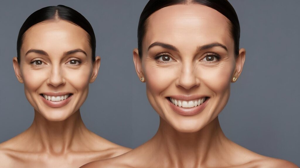 Cropped shot woman head with ears before after otoplasty result cosmetic plastic surgery 926199 2976406